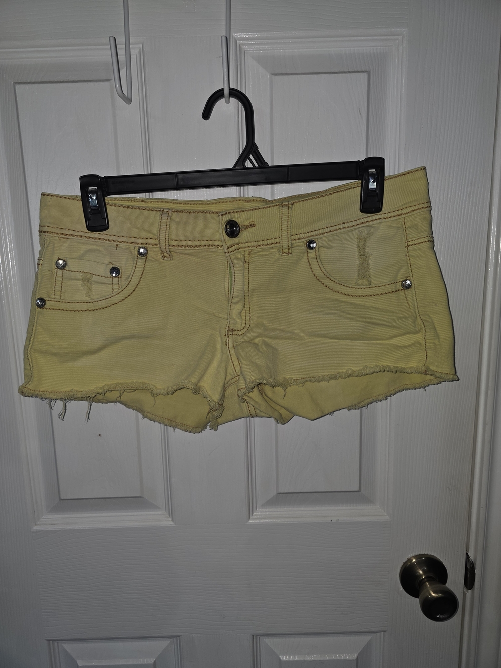 Dollhouse Yellow Denim Cutoff Jean Shorts